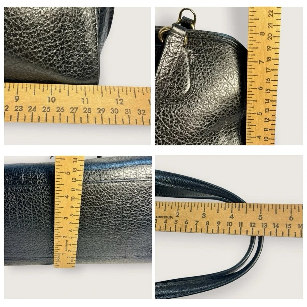 Coach Nolita Black Bag Pebbled Leather Satchel Purse READ Double Handle